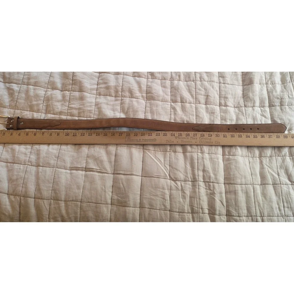 Nocona Leather Belt Mens 32 Tan Excellent Stitched Western Cowboy N2450444